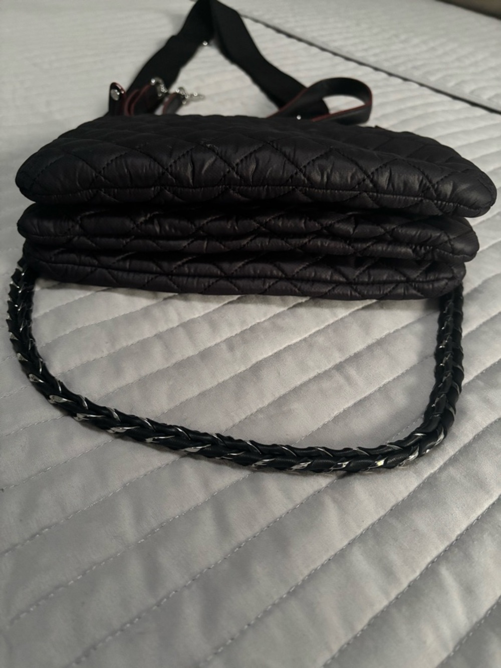 MZ Wallace Black Quilted Crossbody Bag with Removable Straps - Picture 2 of 8